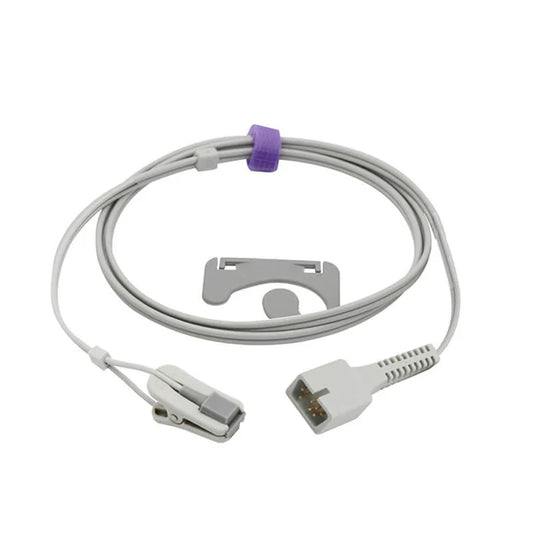 Sensor de Spo2 Biolight compatible con clip para oreja de adulto de 1m y conector de 7 pines