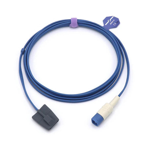Sensor Philips Spo2 pediátrico suave de 3m y conector de 8 pines compatible