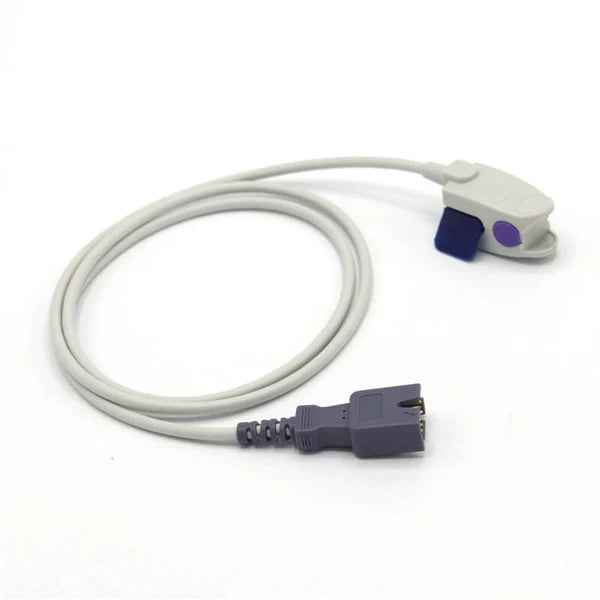 Sensor SpO2 pediátrico tipo clip de 1 m con conector de 9 pines – insumo alternativo