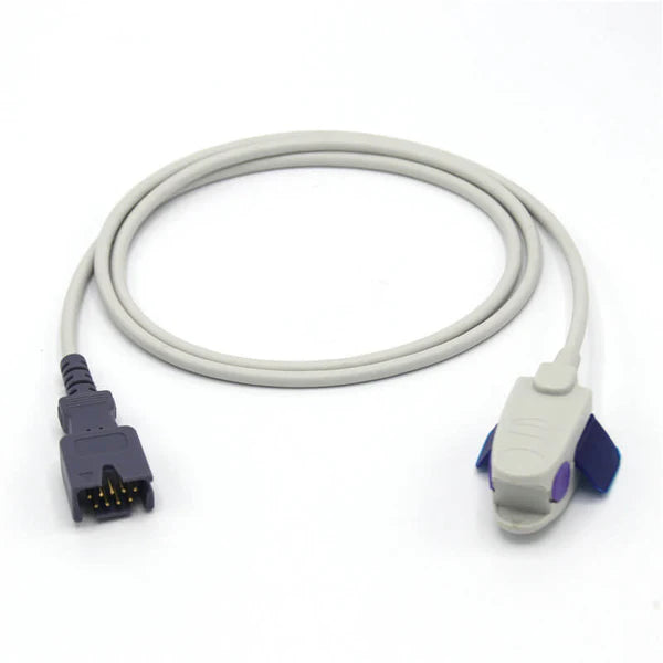 Sensor SpO2 pediátrico tipo clip de 1 m con conector de 9 pines – insumo alternativo