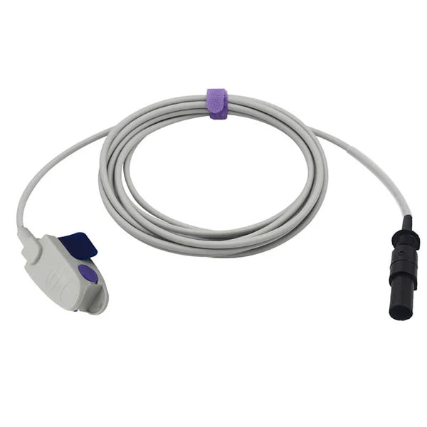 Sensor Spo2 pediátrico compatible con Datex-Ohmeda PR-A120-1017 con clip de 3m y conector de 7 pines.