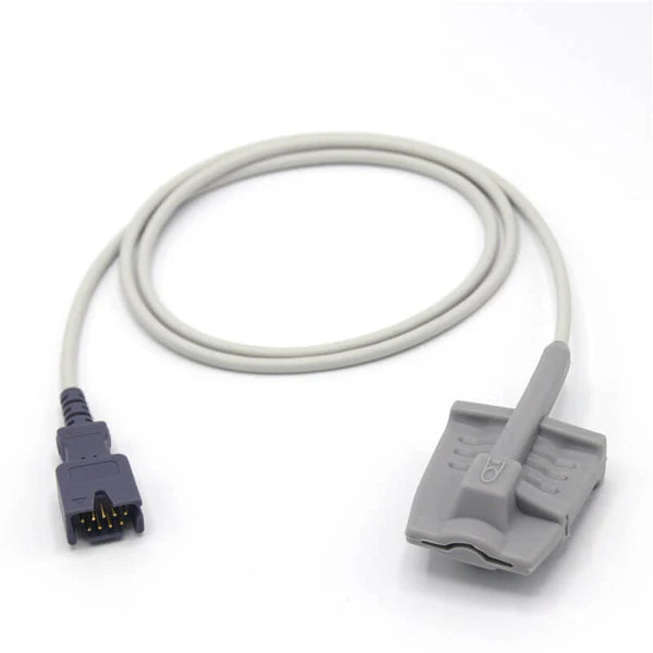 Sensor SpO2 para adultos, tipo suave, de 1 m con conector de 9 pines – insumo alternativo
