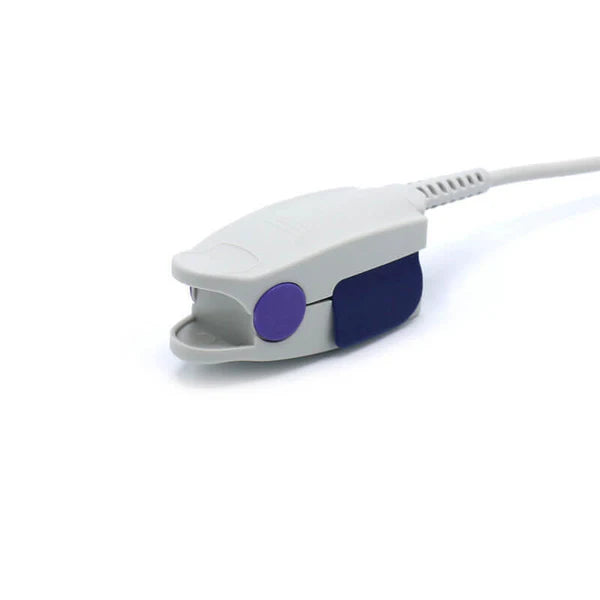 Sensor SpO2 para adultos tipo pinza de dedo de 1 m con conector de 9 pines – insumo alternativo