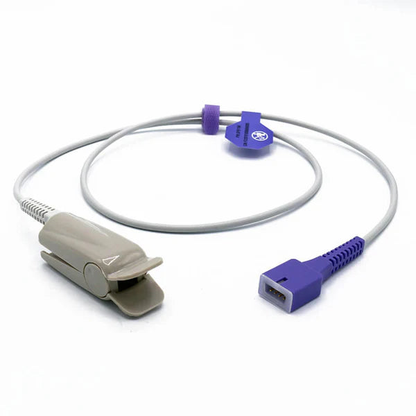 Sensor Spo2 Nellcor DS-100A compatible con pinza de dedo para adultos, 1 m, conector de 9 pines