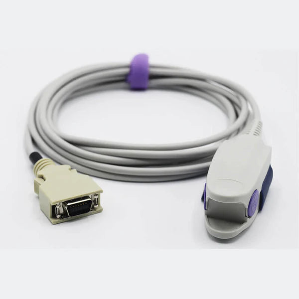 Sensor Nellcor Spo2 compatible con pinza de dedo reutilizable de 3 m y conector de 14 pines