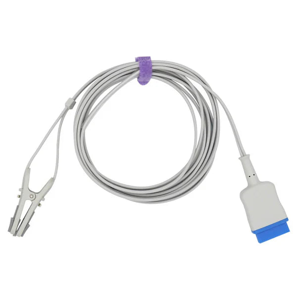 Sensor Spo2 GE Datex-Ohmeda compatible con sensor lingual veterinario de oído y lengua, 3 m, conector de 11 pines