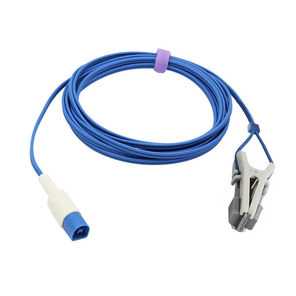 Sensor Spo2 veterinario Philips compatible con clip para oreja y lengua de animales, 3 m, conector de 8 pines